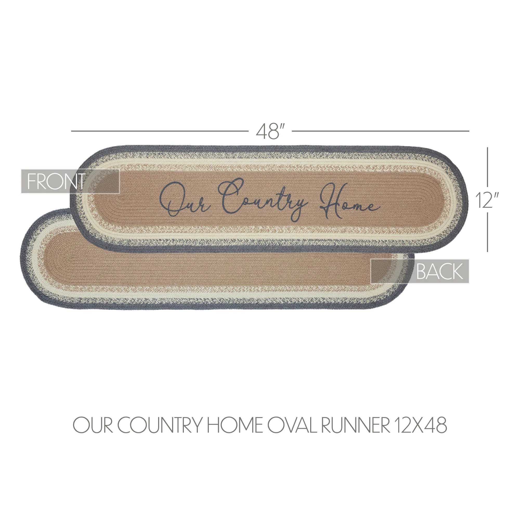 Our Country Home 48" Oval Table Runner - Image 2