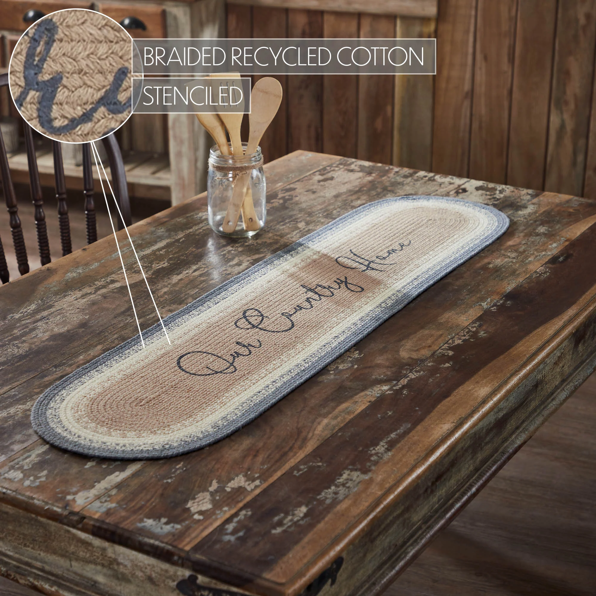 Our Country Home 48" Oval Table Runner - Image 3