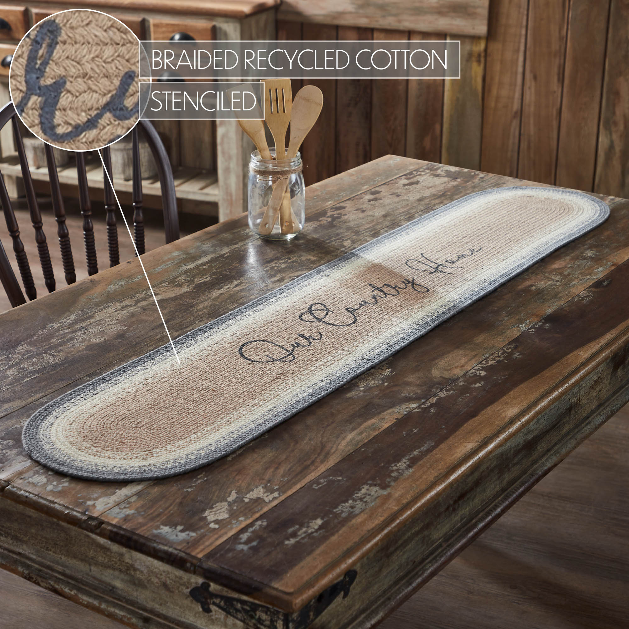 Our Country Home 60" Oval Table Runner - Image 3