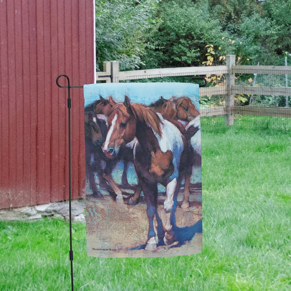 Surprise Me Sale 🤭 Painted Horses Double Sided Garden Flag - Image 2
