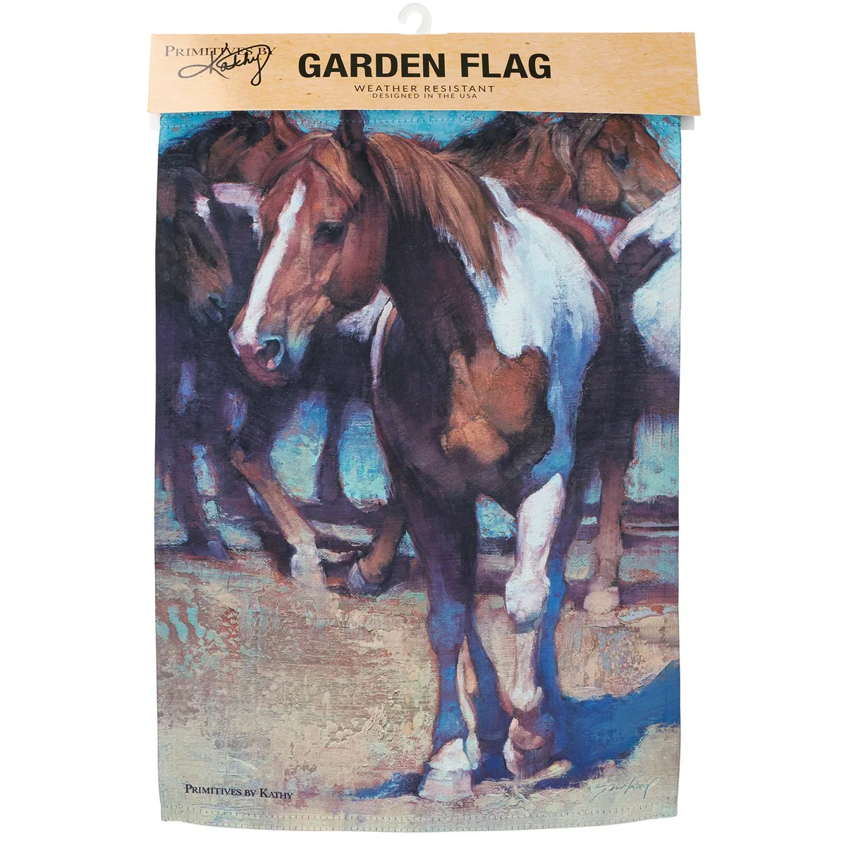 Surprise Me Sale 🤭 Painted Horses Double Sided Garden Flag - Image 3
