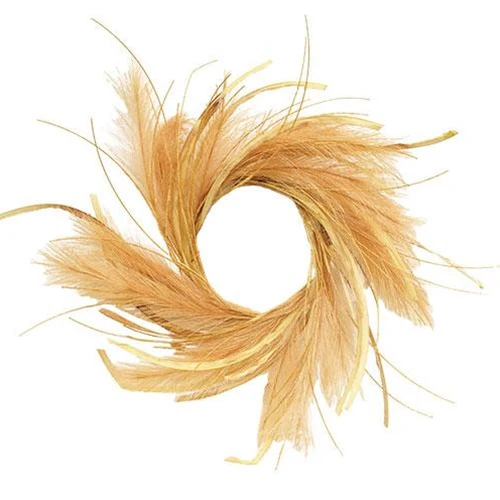 ๐ Pale Mellow Whisp 15" Faux Wreath - Image 2