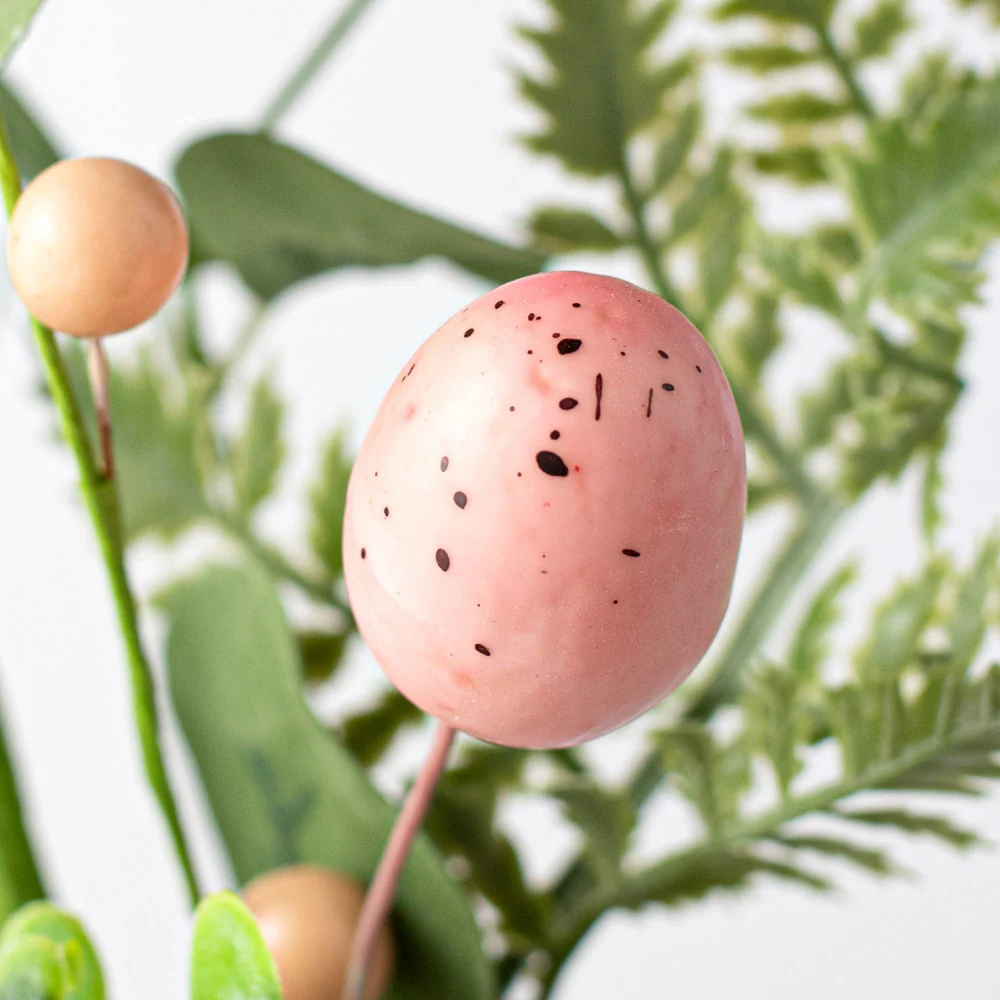 Pastel Eggs Florals and Foliage 19" Faux Floral Spray - Image 2