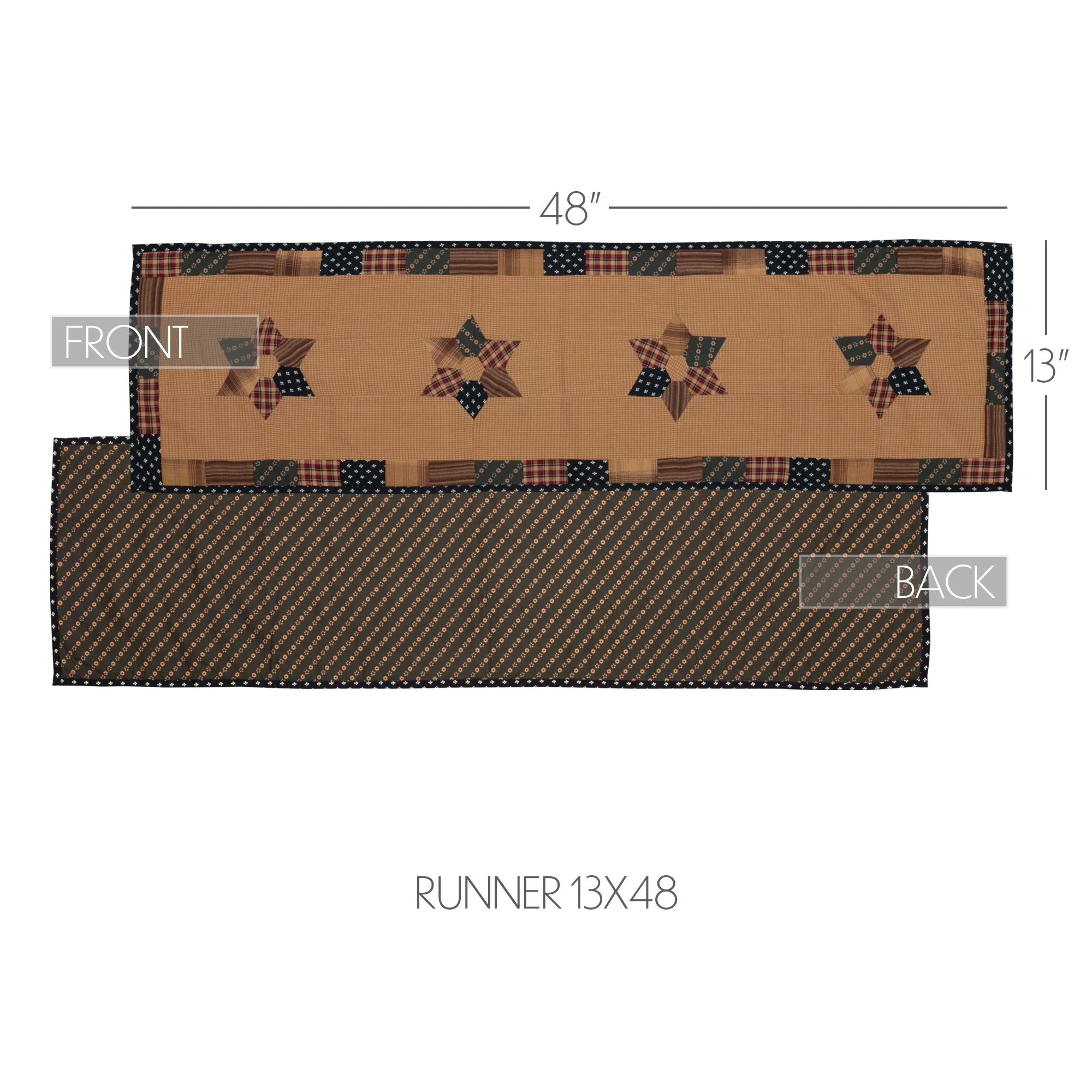 Patriotic Patch Americana Table Runner 13" x 48" - Image 4