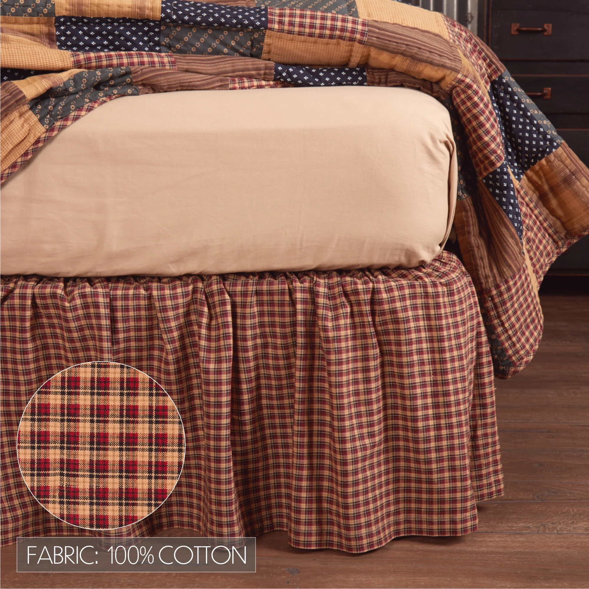 Patriotic Patch Queen Bed Skirt - Image 4