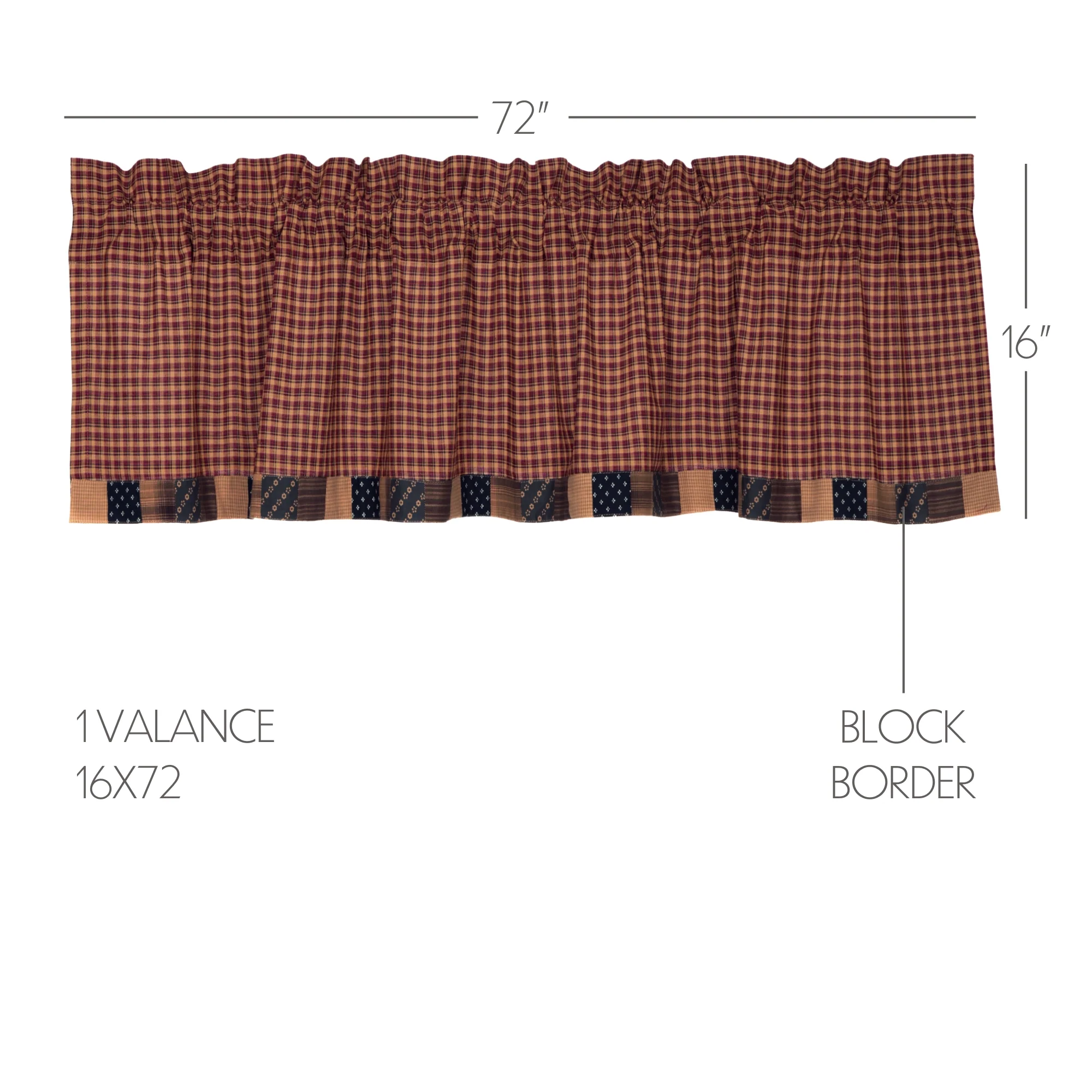 Patriotic Patch Valance Block Border 16'' x 72'' - Image 4