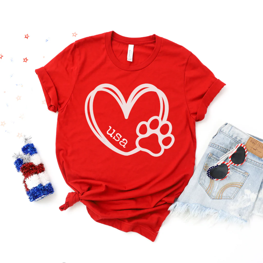 ๐ USA Paw T-Shirt - ๐ 4th of July Collection - Image 3