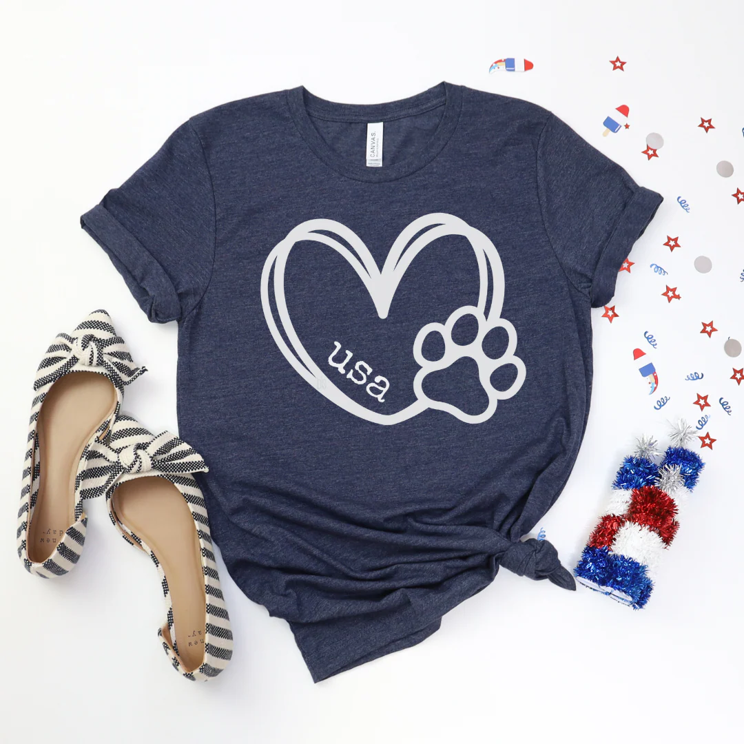 ๐ USA Paw T-Shirt - ๐ 4th of July Collection - Image 4