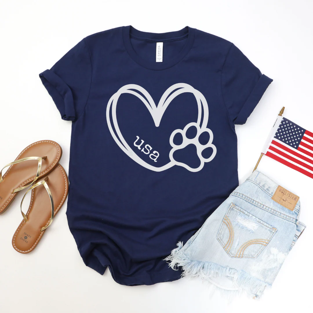 ๐ USA Paw T-Shirt - ๐ 4th of July Collection - Image 6
