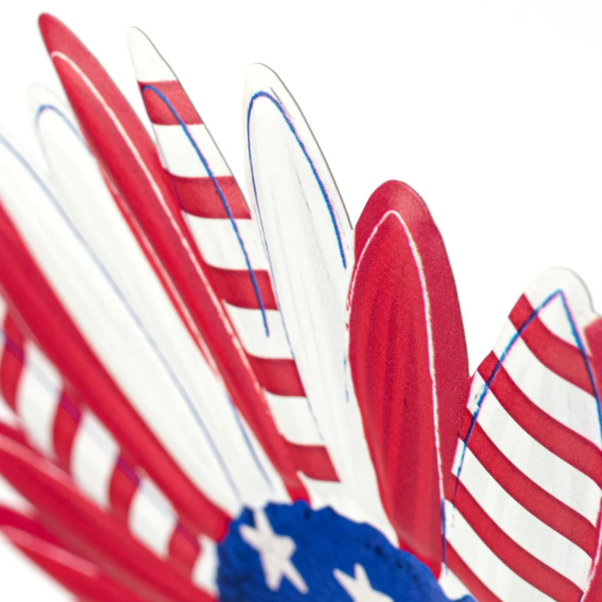 ๐ Patriotic Stars & Stripes Flower 12" Embossed Metal Sign - Image 2