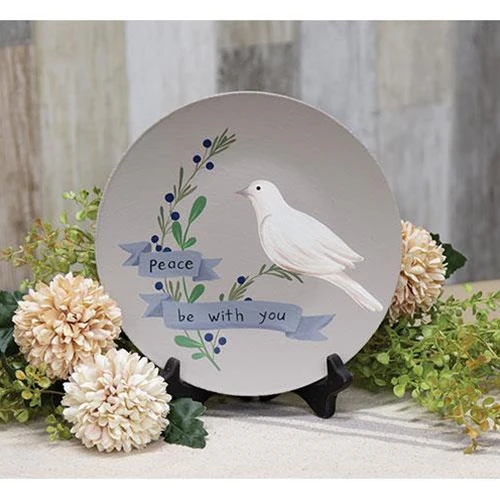 ๐ Peace Be With You Dove 8" Decorative Plate - Image 2
