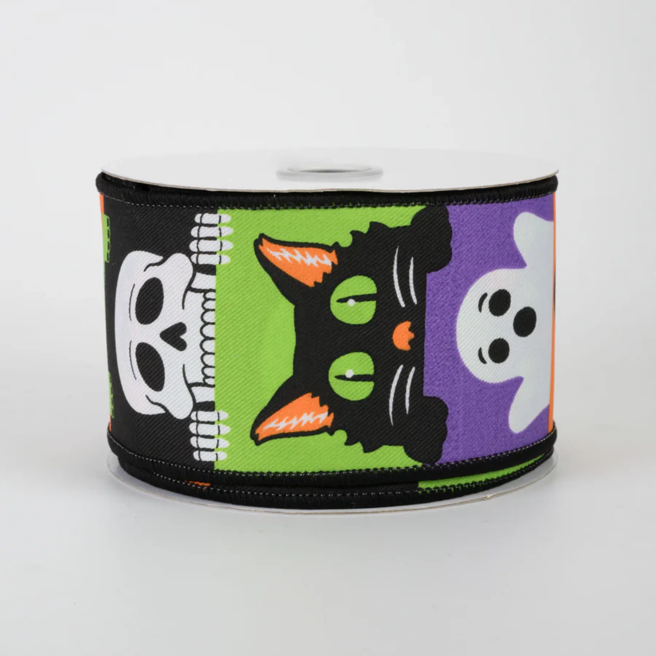 Peek a Boo Halloween Blocks Ribbon 2.5" x 10 Yards - Image 2
