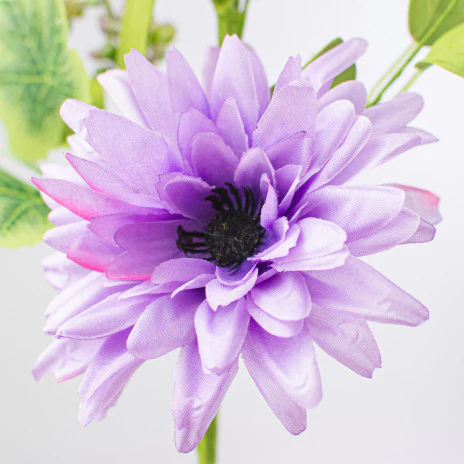 Peony and Dahlia in Orange Pink and Purple 24" Faux Floral Spray - Image 3