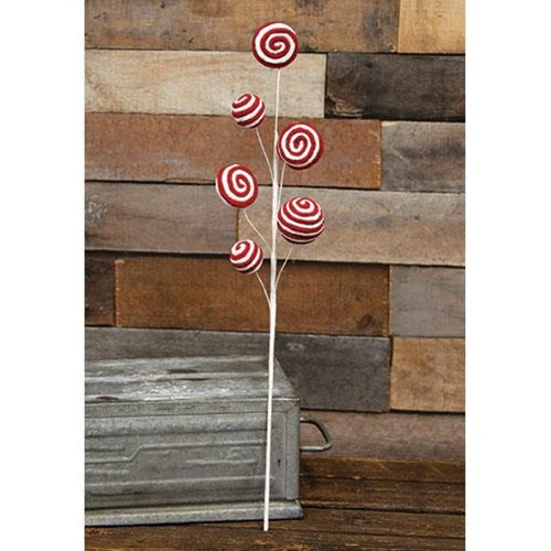 Peppermint Ball & Lollipop 23.5" Spray - Image 3