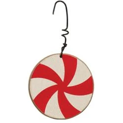 ๐ Peppermint Candy Wooden Ornament - Image 2