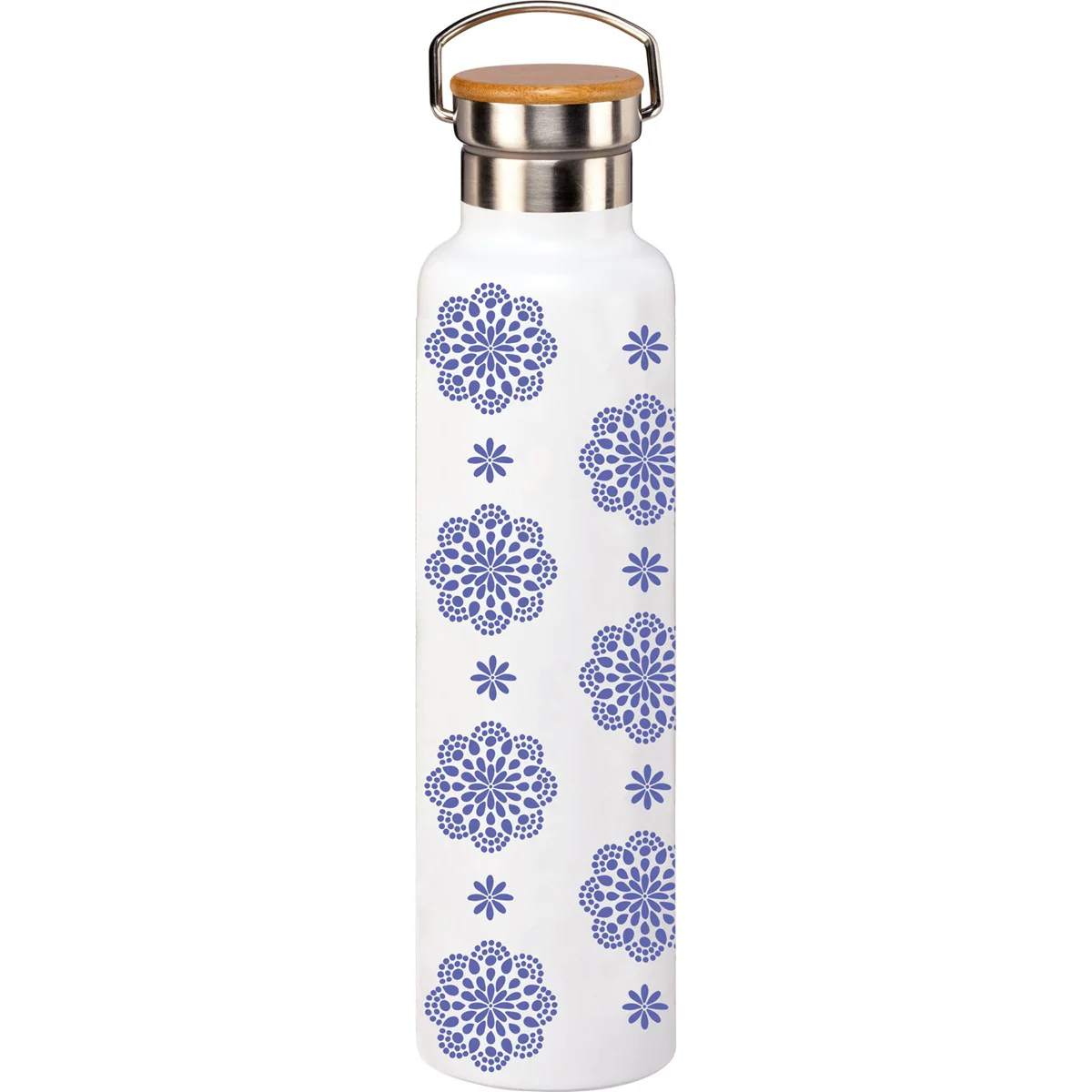 Periwinkle Blue Mandala Insulated Bottle 25 oz - Image 2