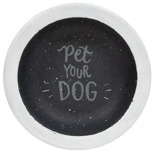 Pet Your Dog 6" Wooden Decorative Bowl