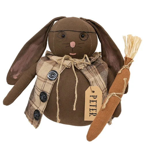 ๐ Peter Bunny Doll with Glasses & Carrot