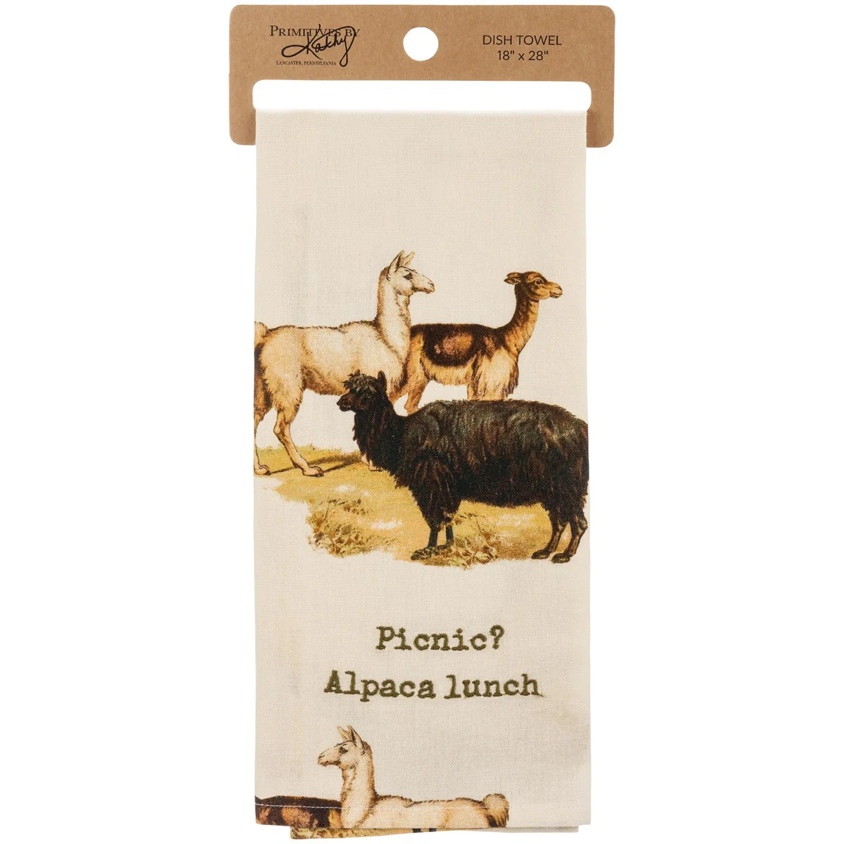 Picnic? Alpaca Lunch Kitchen Towel - Image 3