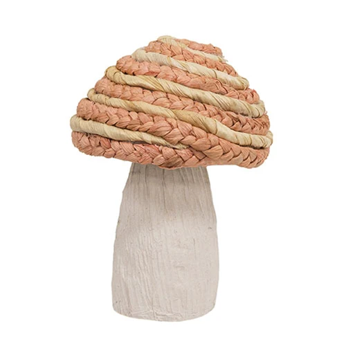 Pink Braided Mushroom 5.5" H