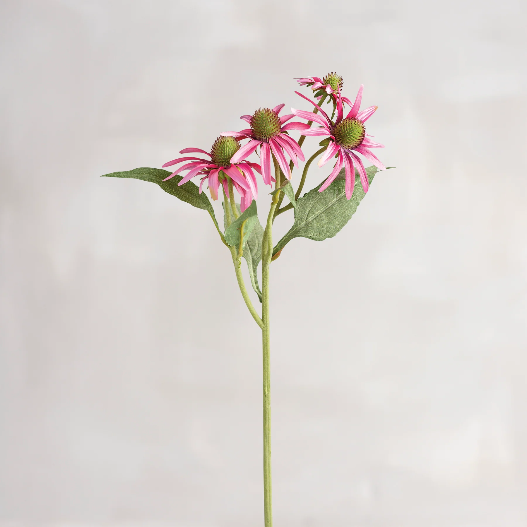 Pink Coneflower 18" Faux Floral Pick