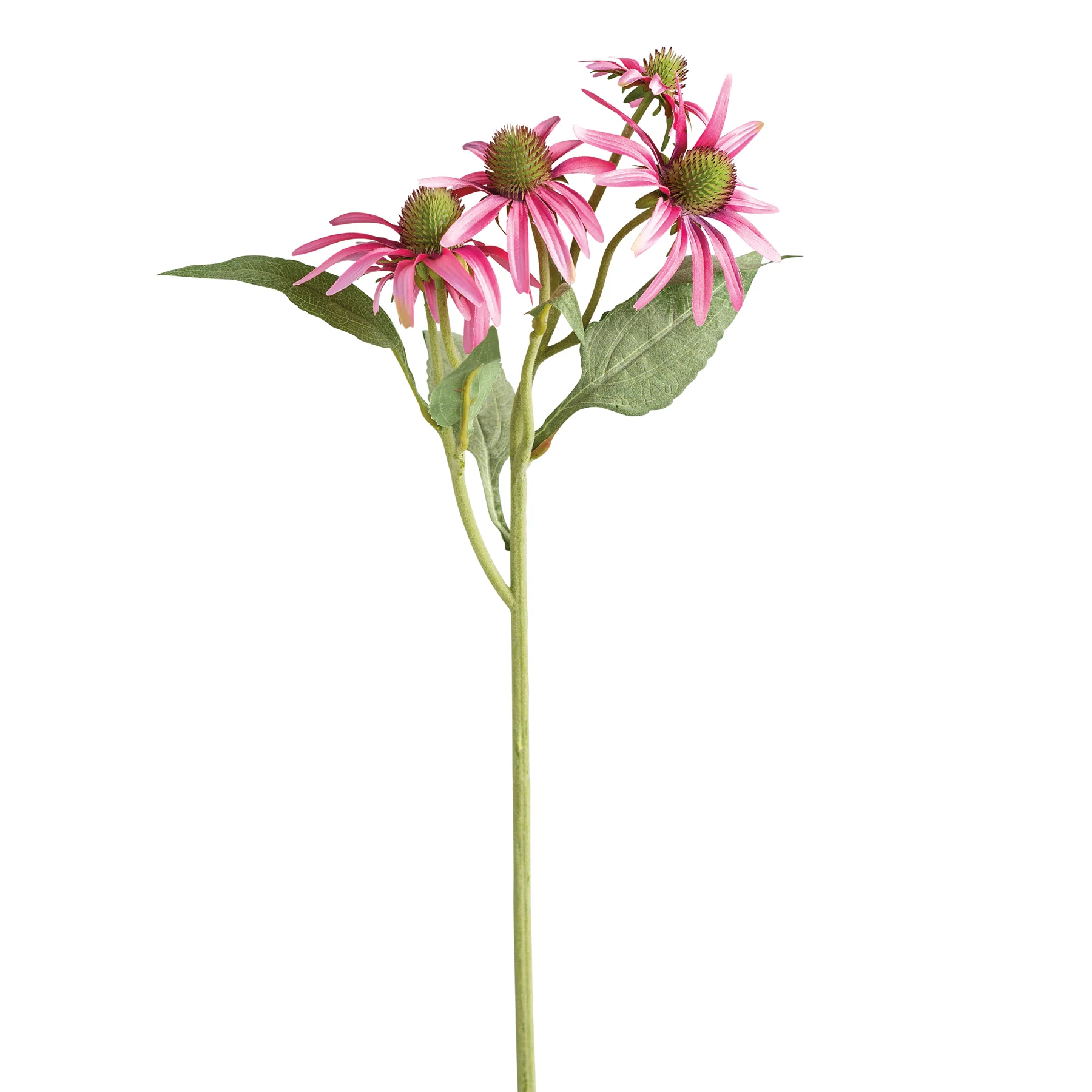 Pink Coneflower 18" Faux Floral Pick - Image 2
