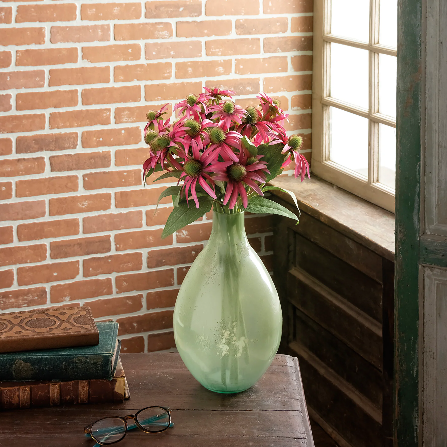 Pink Coneflower 18" Faux Floral Pick - Image 3