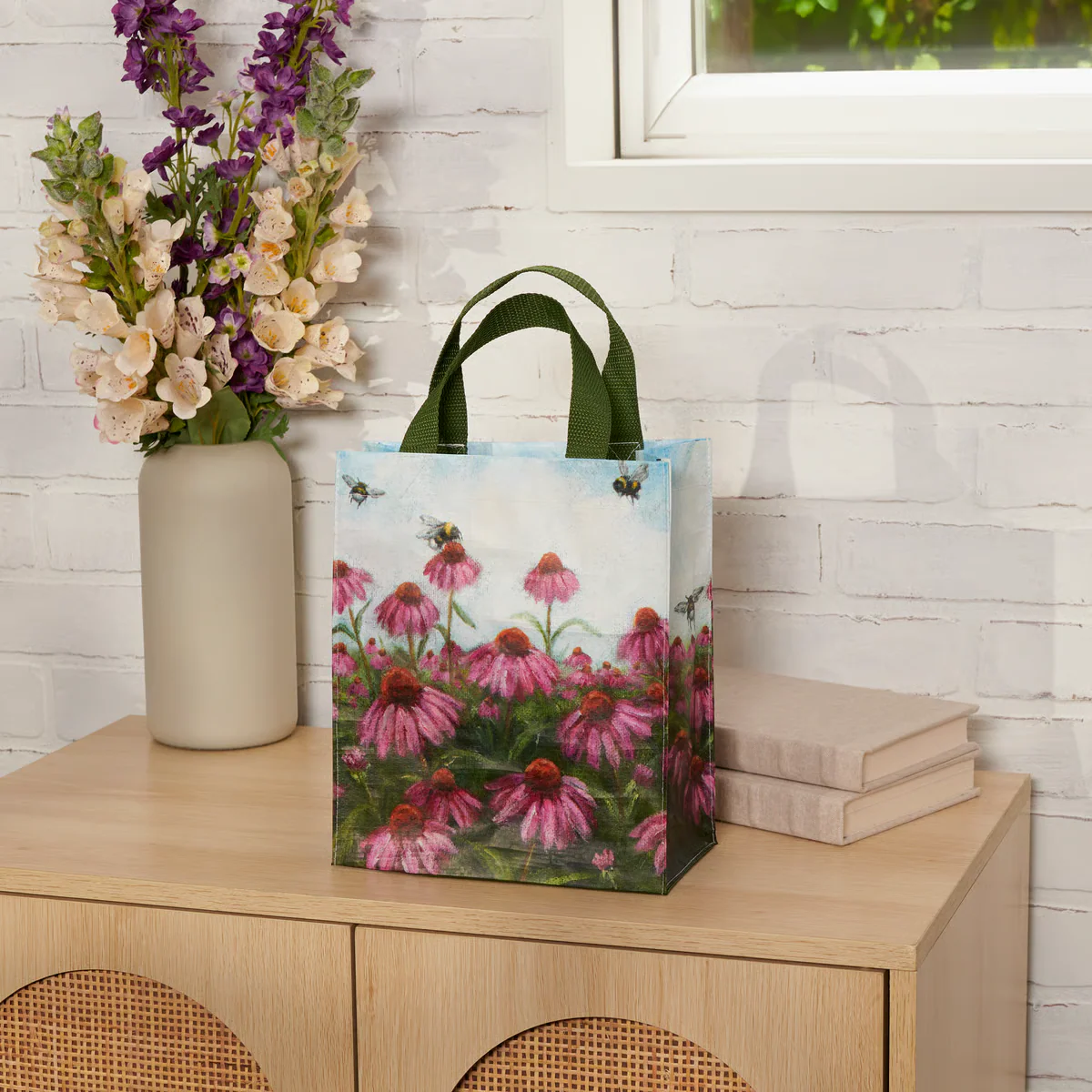 Pink Coneflower Small Daily Market Tote - Image 2