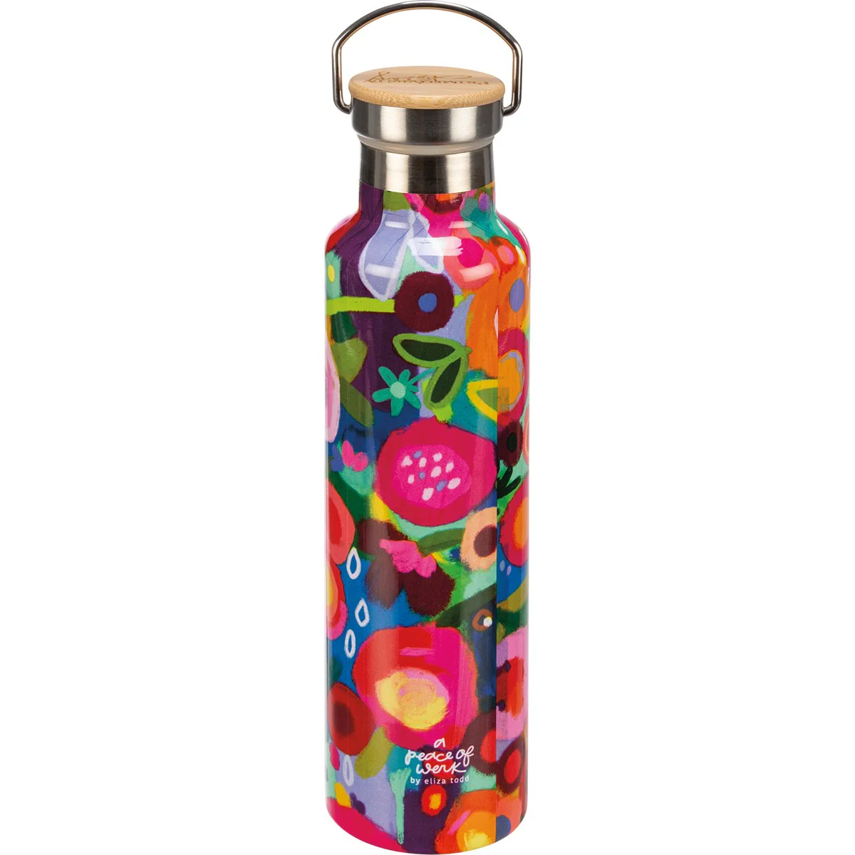 Pink Floral Insulated Bottle 25 oz Hot and Cold