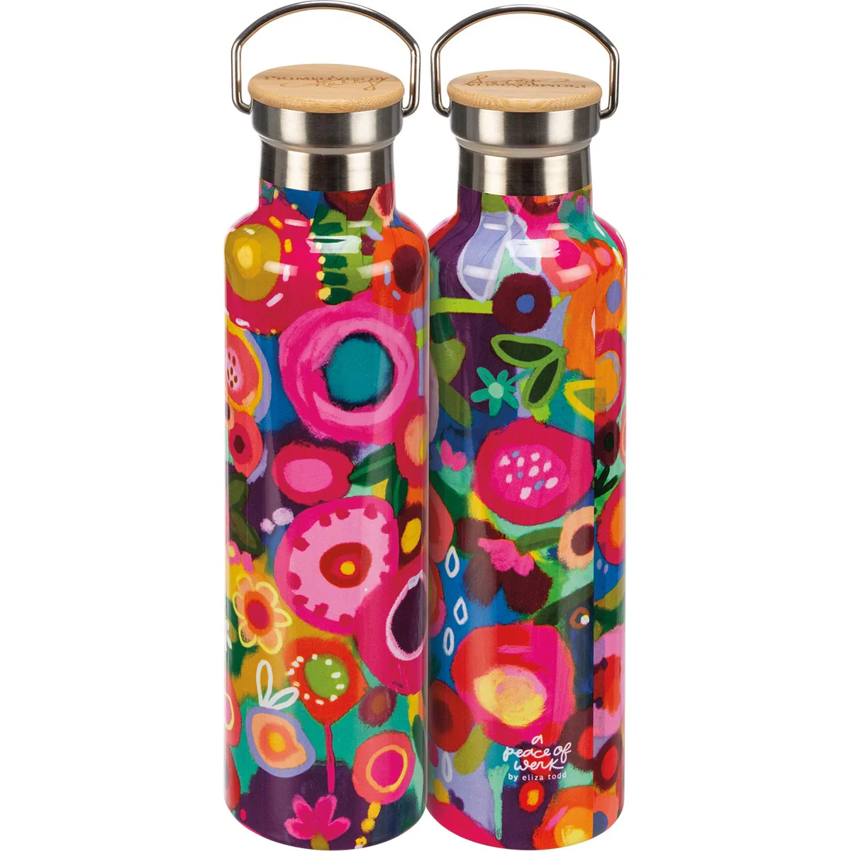 Pink Floral Insulated Bottle 25 oz Hot and Cold - Image 4