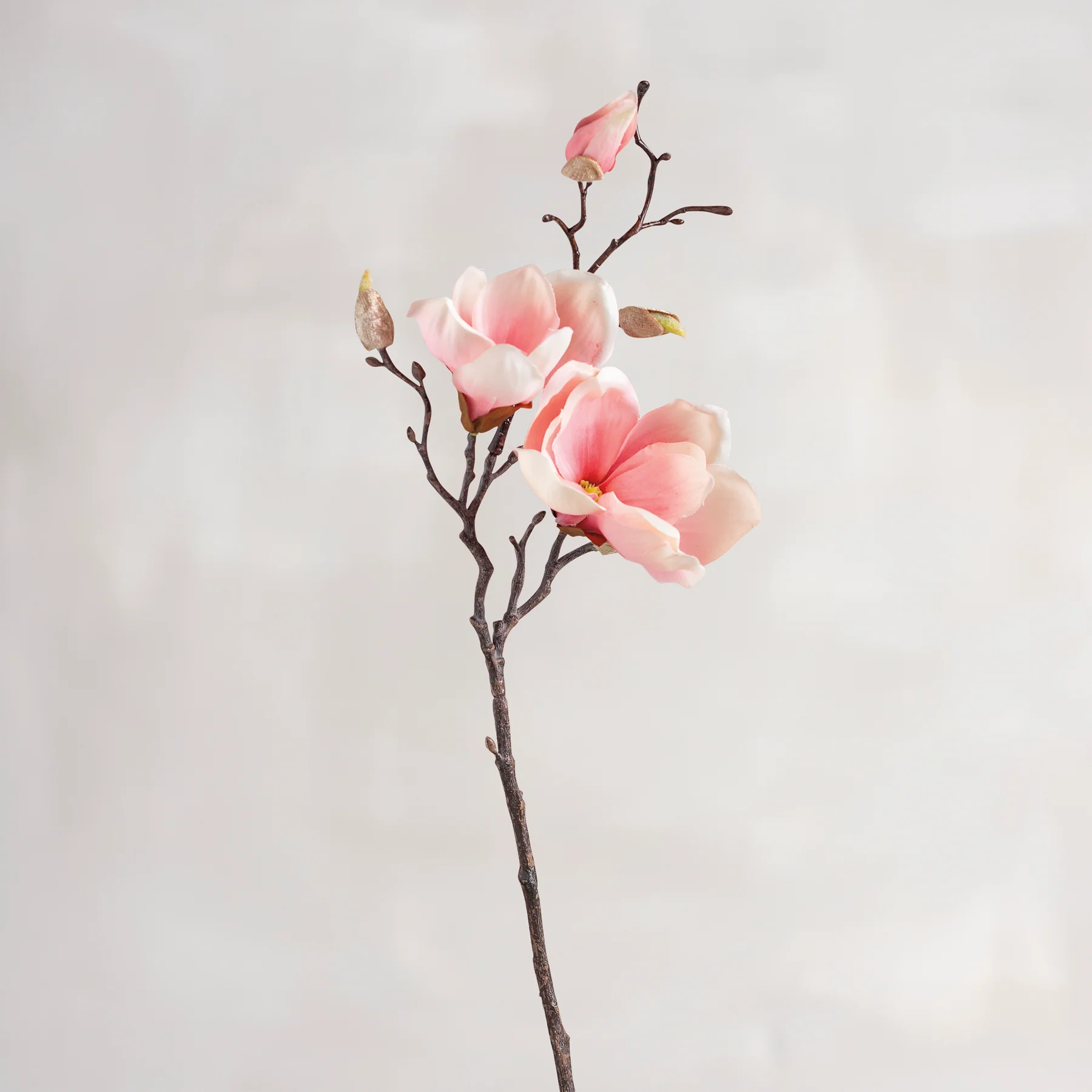 💙 Pink Magnolia 19" Faux Floral Stem
