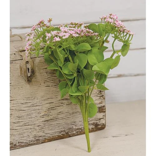 💙 Pink Mixed Heather 11" Faux Floral Bush