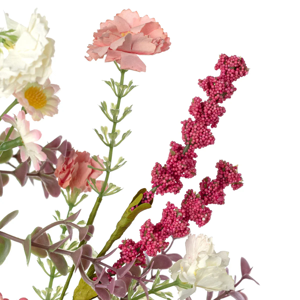 Pink Mixed Wildflower 24" Faux Floral Spray - Image 3