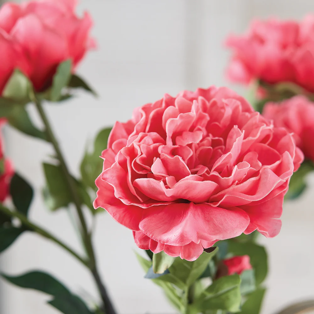 Pink Peony 34" Faux Floral Stem - Image 3