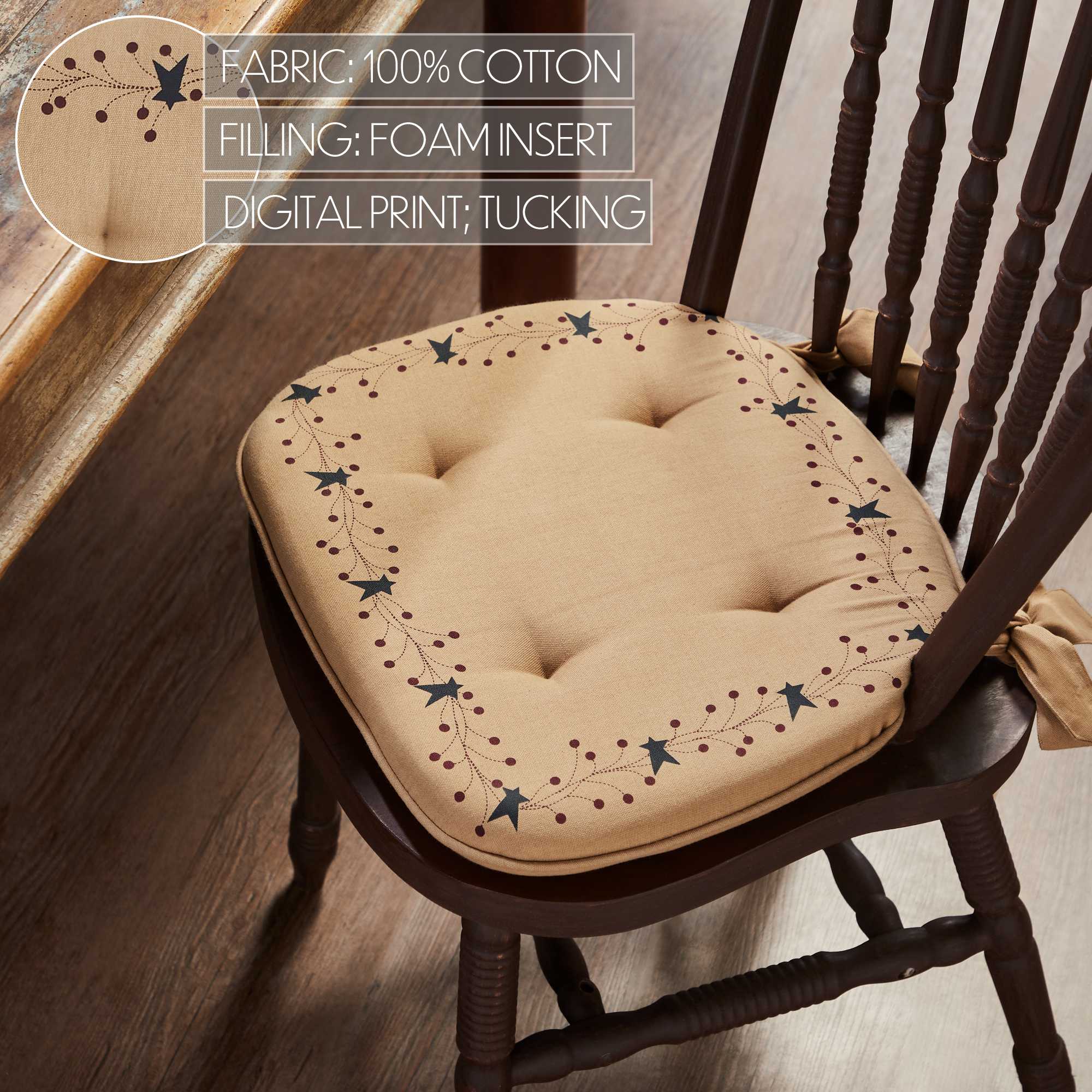 Pip Vinestar Chair Pad 16.5" x 18" - Image 4