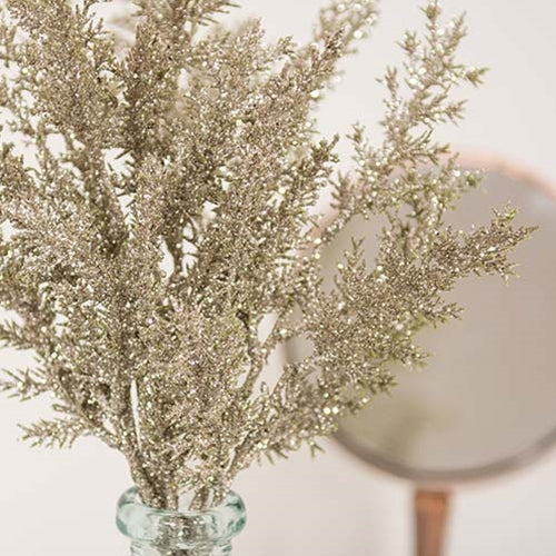 Platinum Spruce 20" Faux Evergreen Spray - Image 3