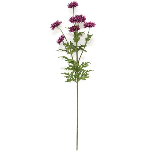 Plum Strawflower 25" Faux Floral Spray