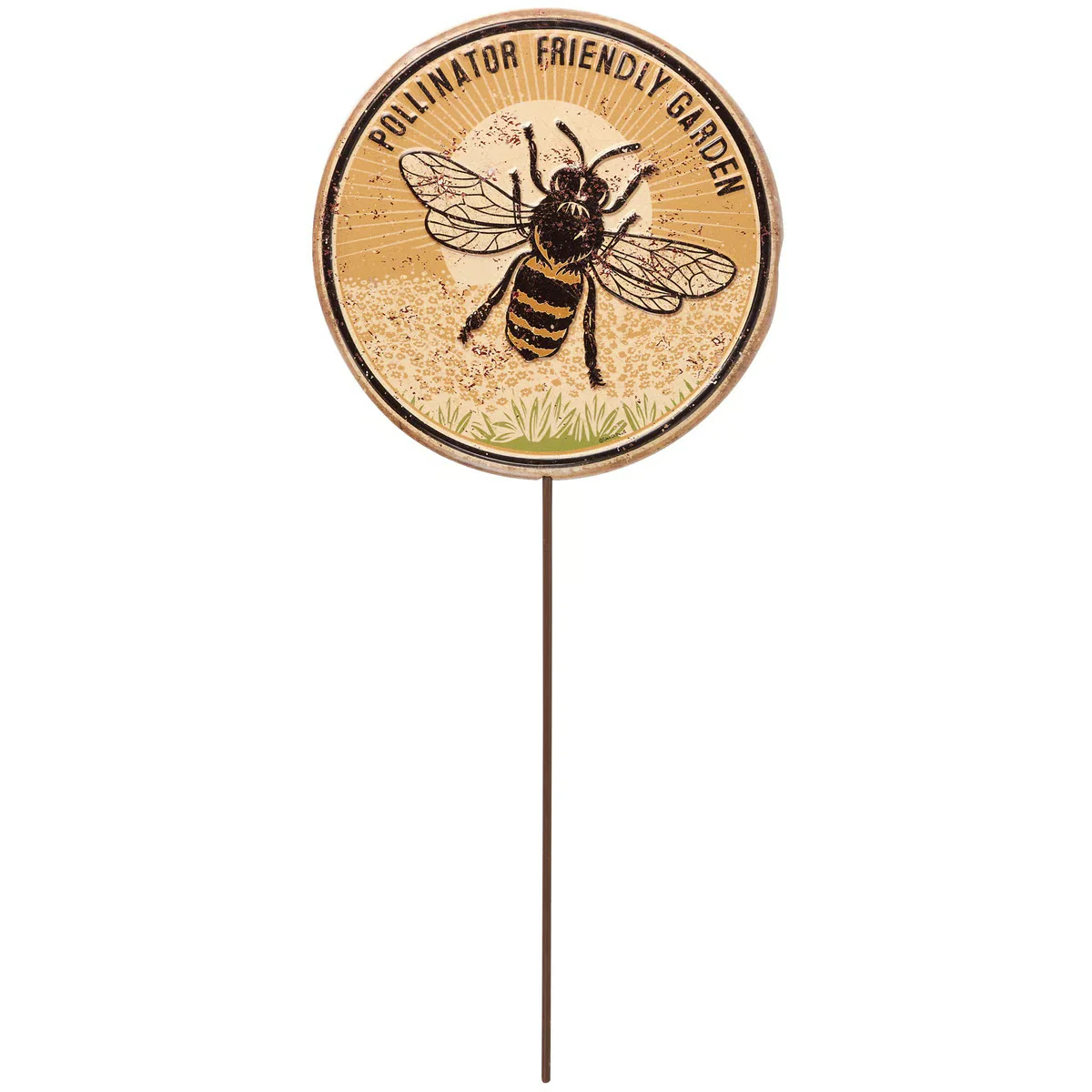 Pollinator Friendly Garden Bee 18" Metal Pick - Image 4