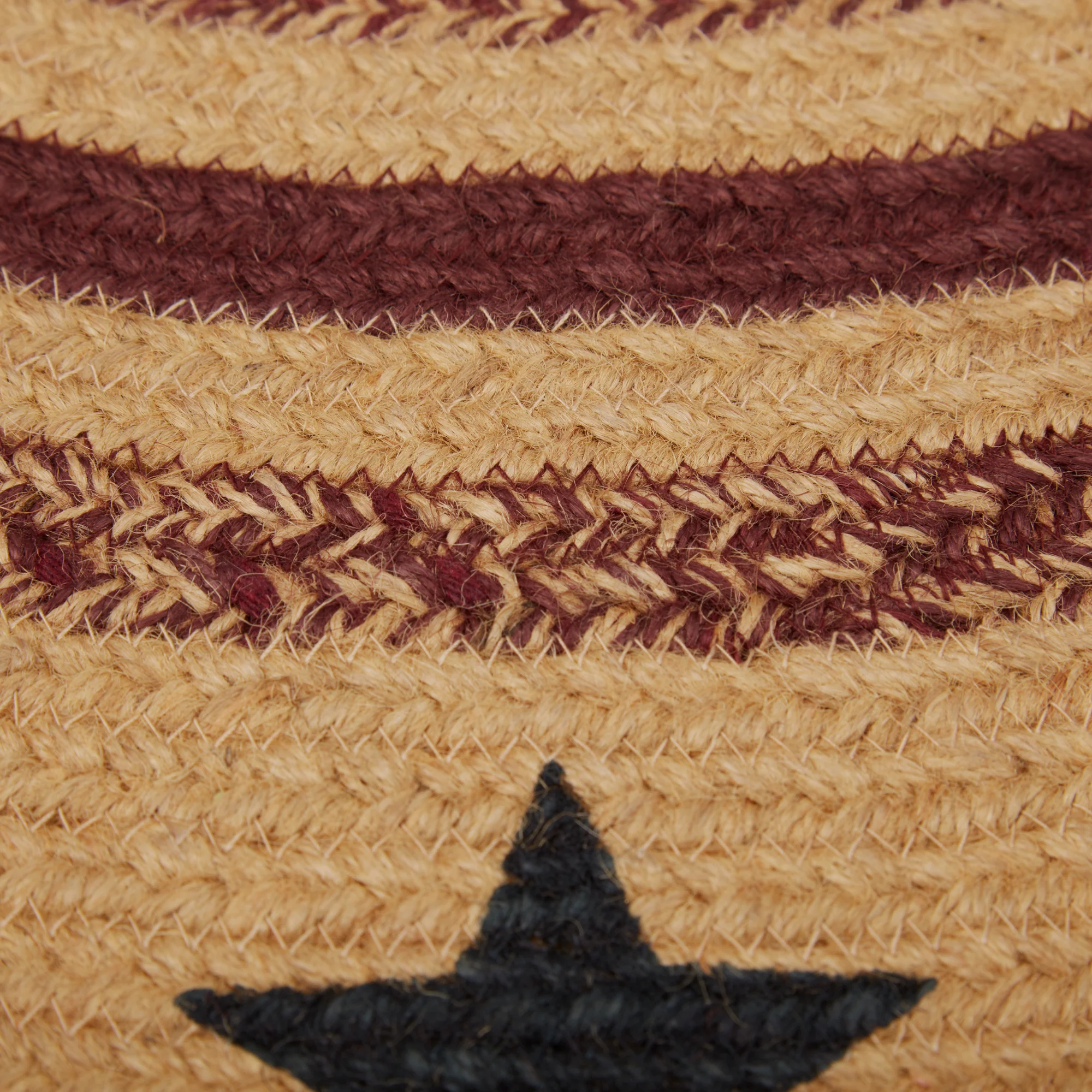 DAY 8 ❤️🫐 20 RED WHITE + BLUEBERRY DAYS Potomac Americana Stencil Stars Half Circle Jute Rug - Image 3