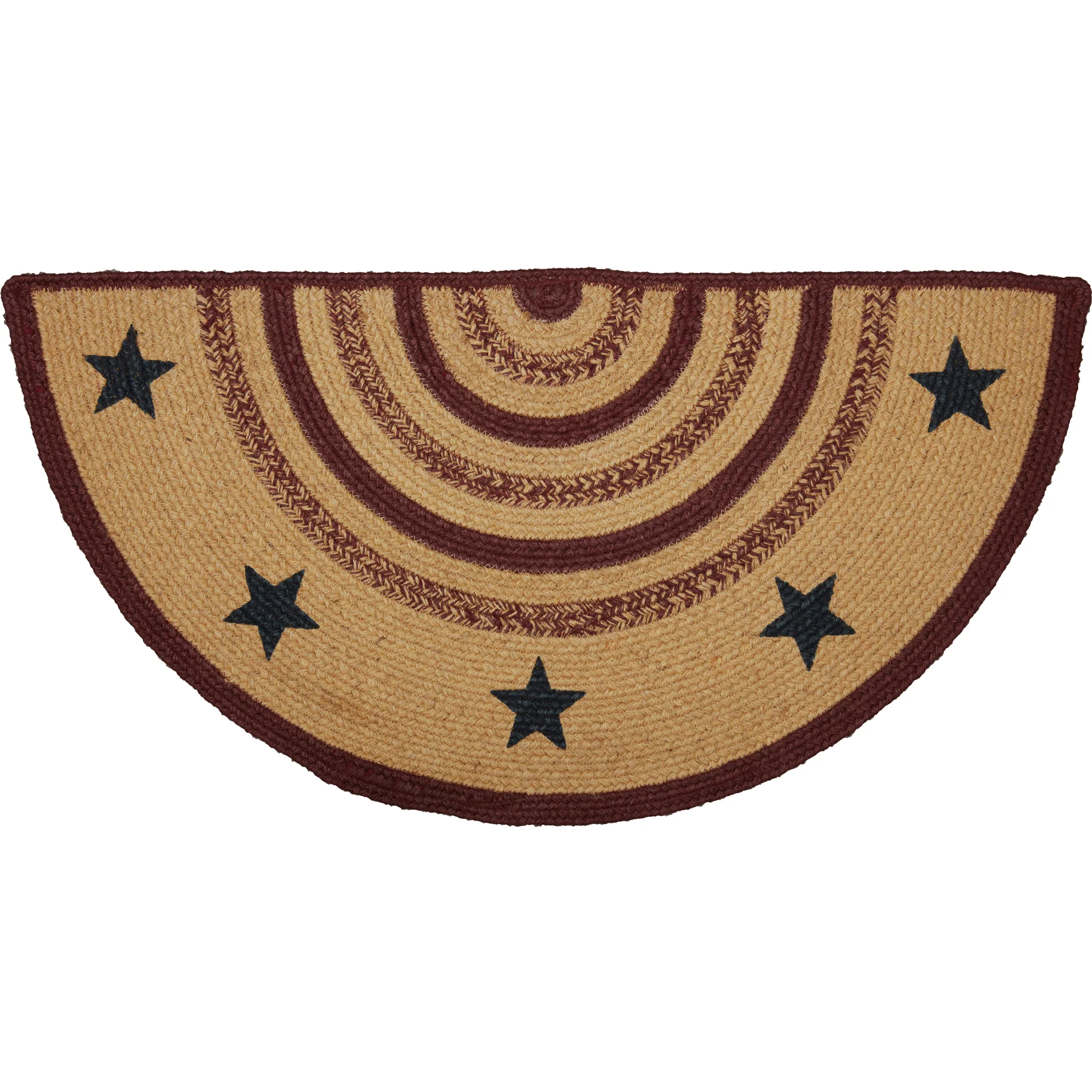 DAY 8 ❤️🫐 20 RED WHITE + BLUEBERRY DAYS Potomac Americana Stencil Stars Half Circle Jute Rug - Image 5