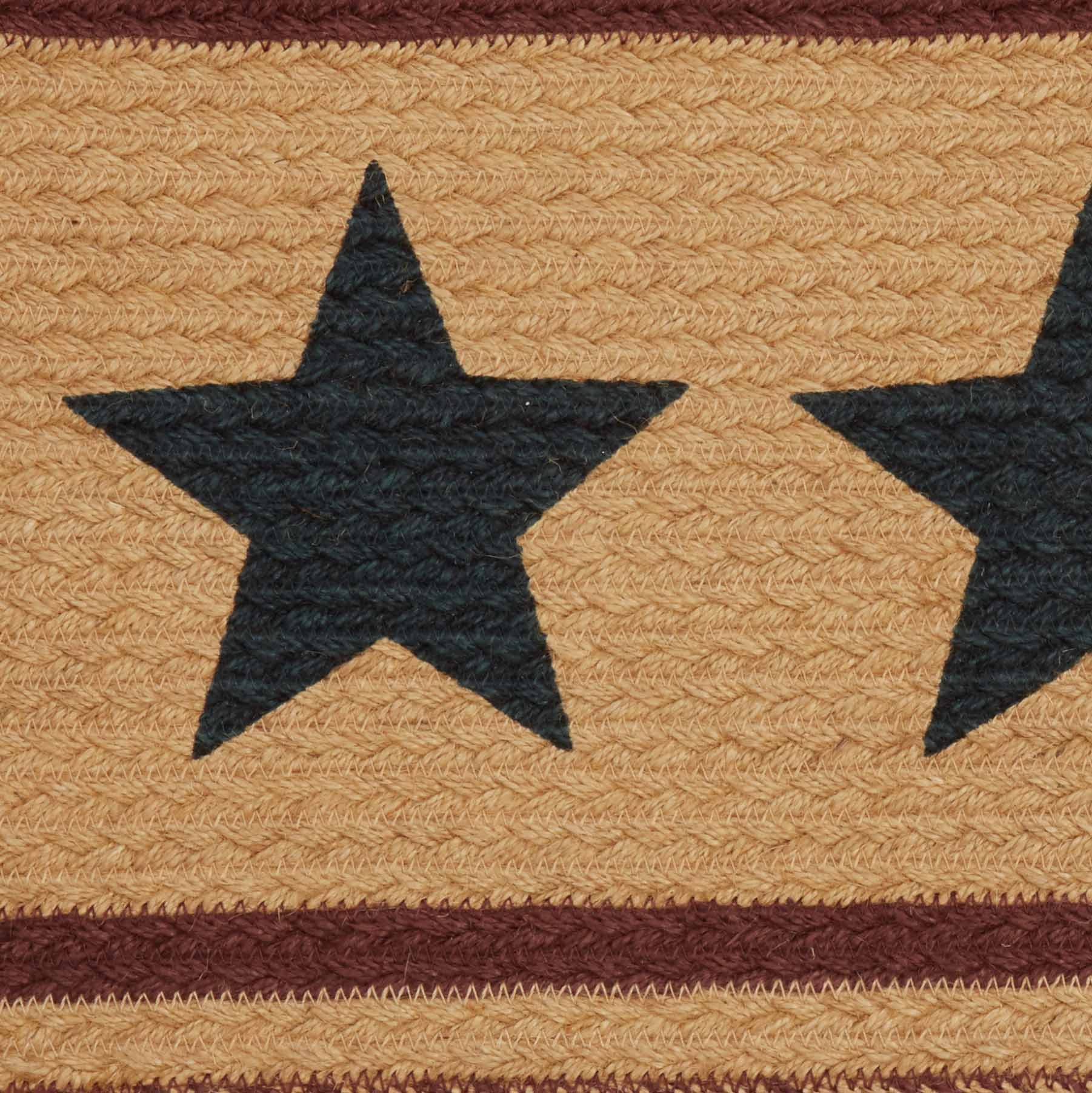 Potomac Jute Americana Stencil Stars Table Runner 13" x 36" - Image 5