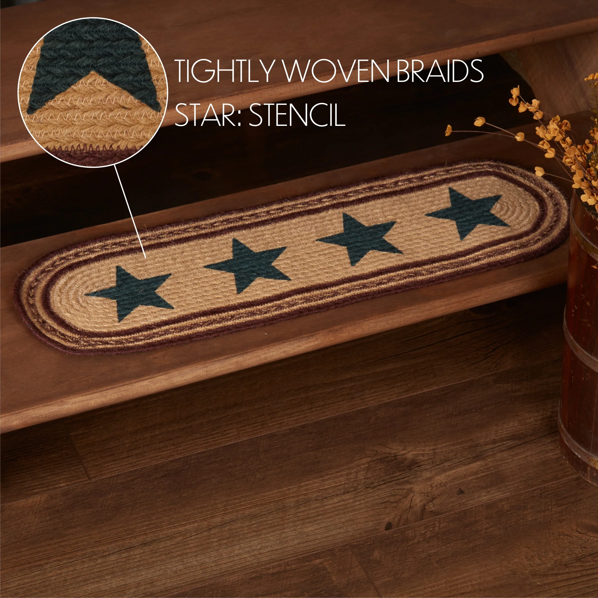 Potomac Jute Stencil Stars 8.5" Oval Star Tread - Image 8