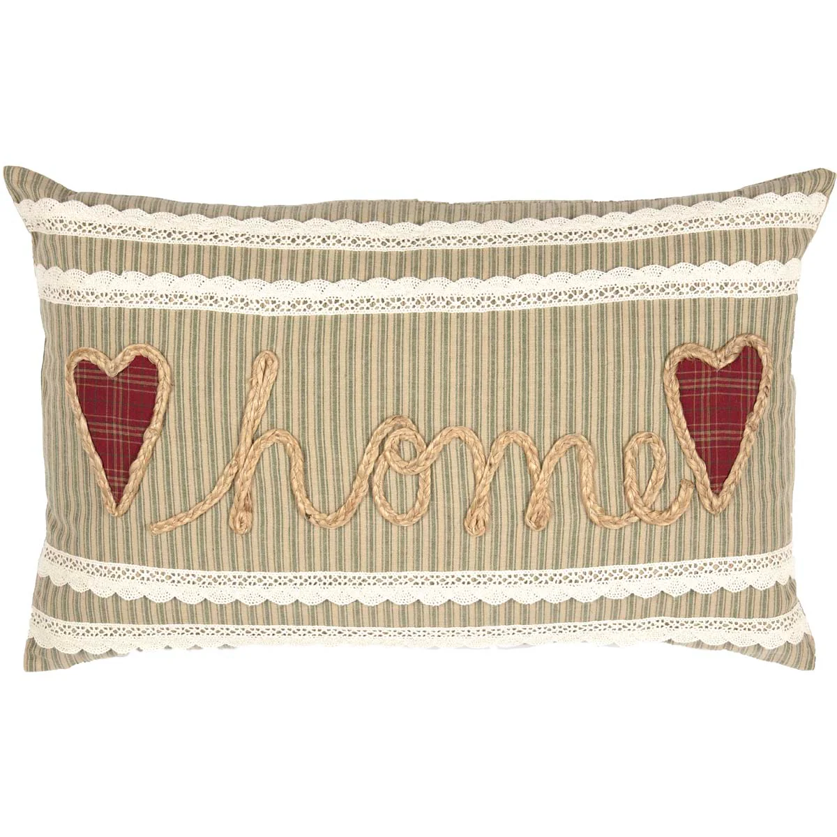 💙 Prairie Winds Home Hearts 22" Pillow - Image 3