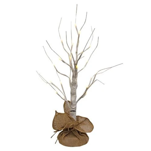 Pre-Lit Birch Tree 24" H with 24 lights