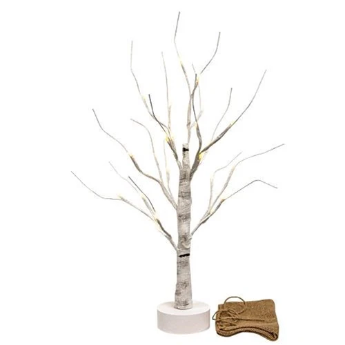 Pre-Lit Birch Tree 24" H with 24 lights - Image 2