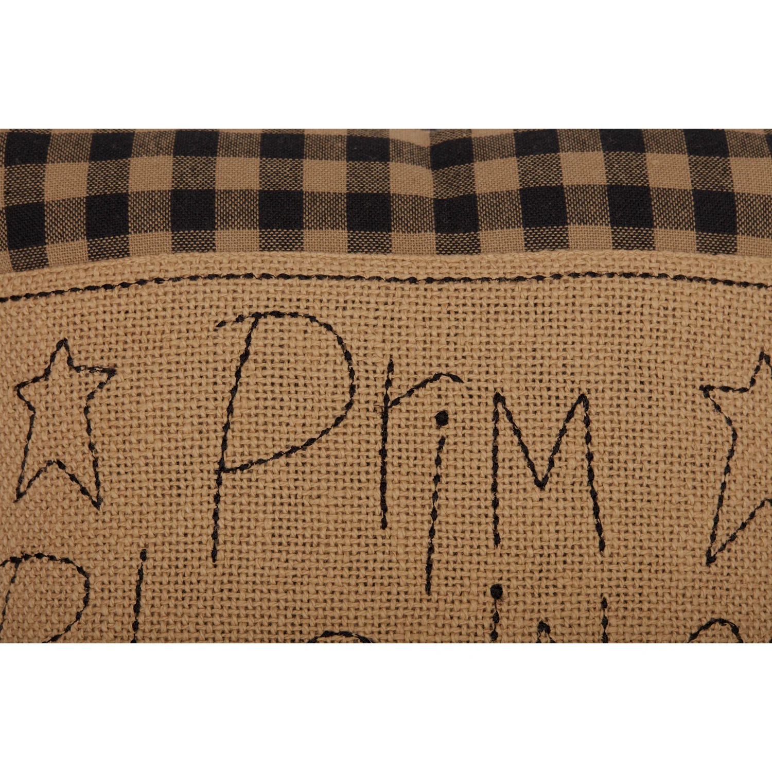 Prim Blessings Black Check 12" Accent Pillow - Image 4