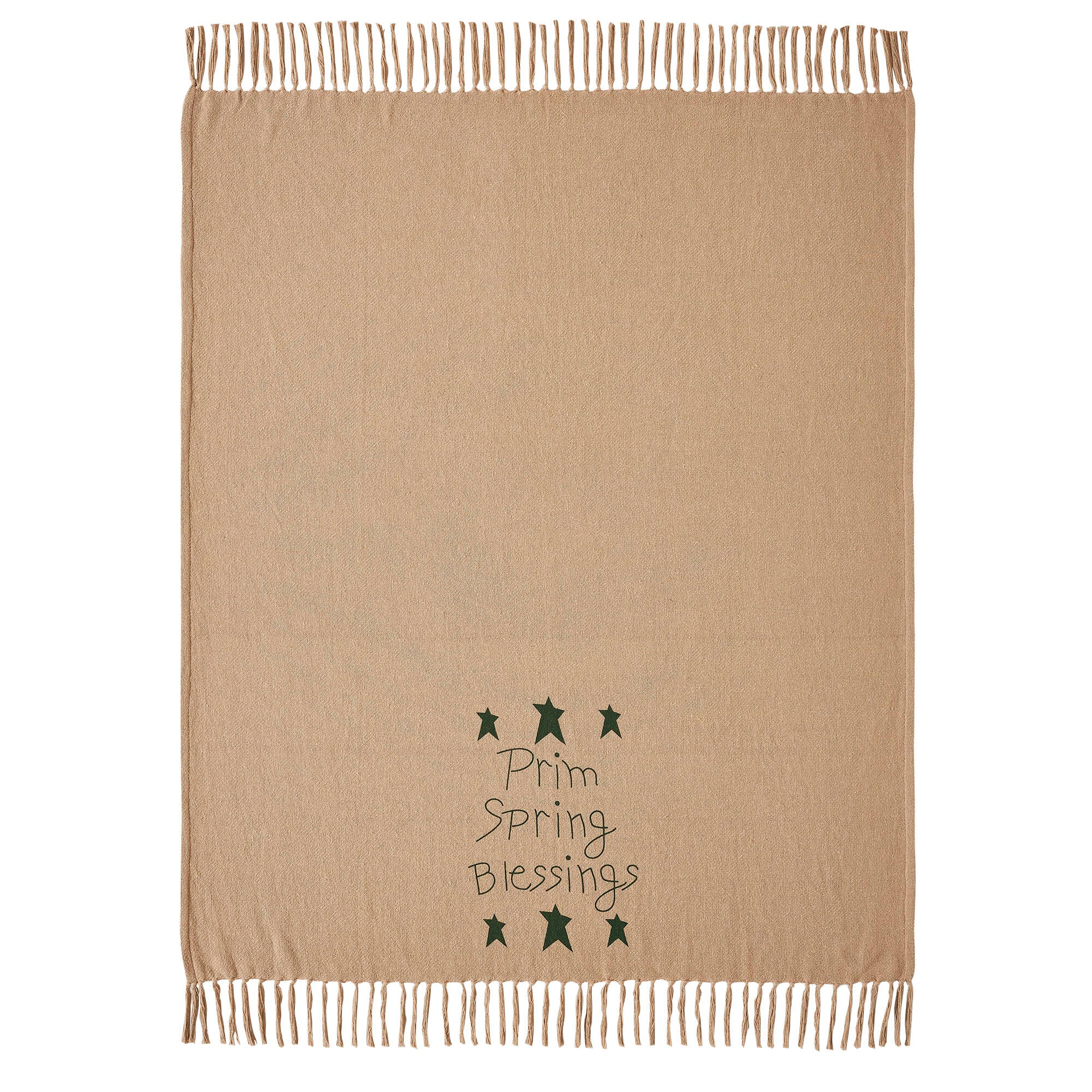 Prim Spring Blessing Woven Primitive Style Throw 50" x 60" - Image 2