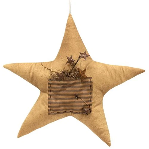 💙 Primitive Grungy Pocket Full of Stars Hanging - Image 2