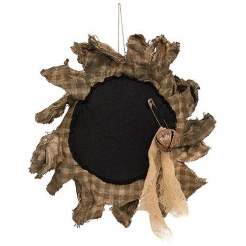 Primitive Plaid Black Eyed Daisy Hanger - Image 2