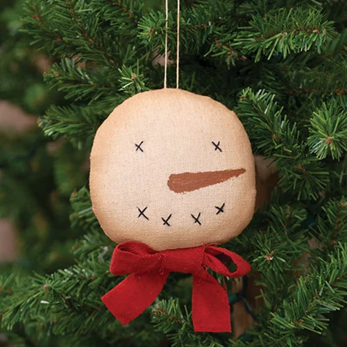 DAY 5 ✨ 25 Days of Ornaments ✨ Primitive Snowman Head Ornament - Image 2
